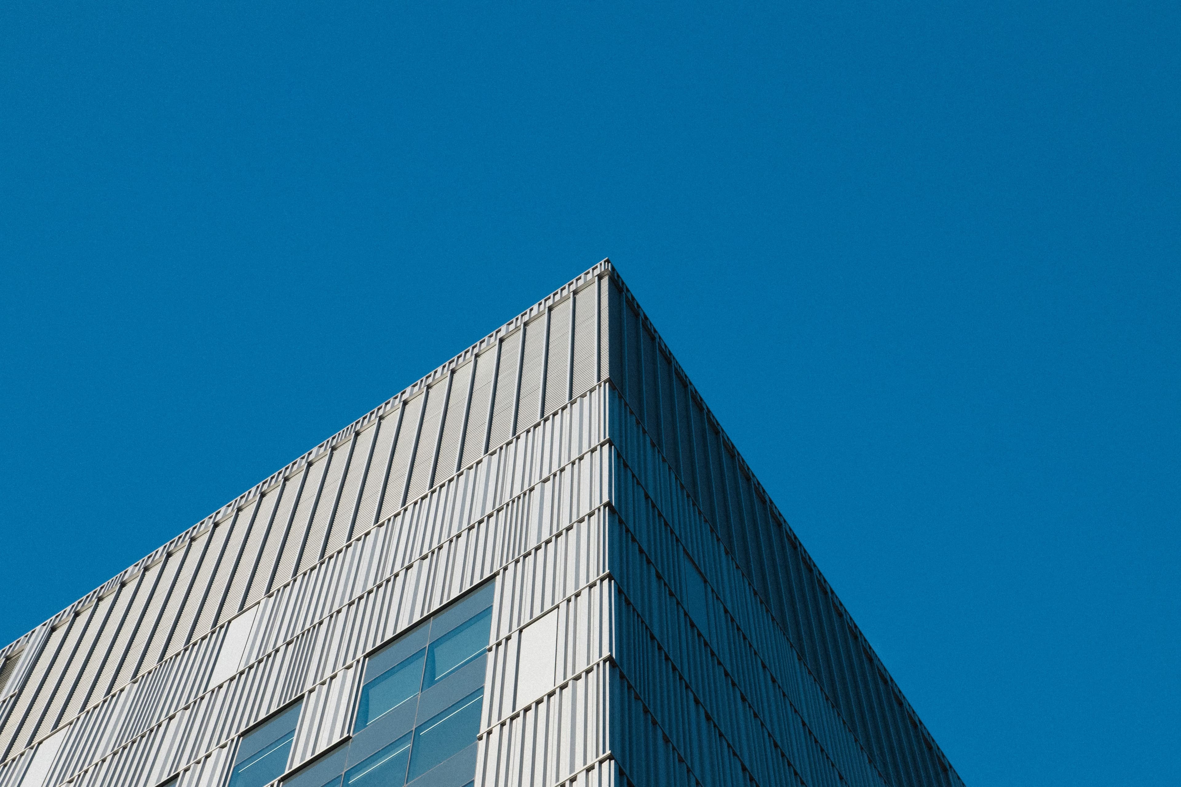 Corporate building against a clear sky